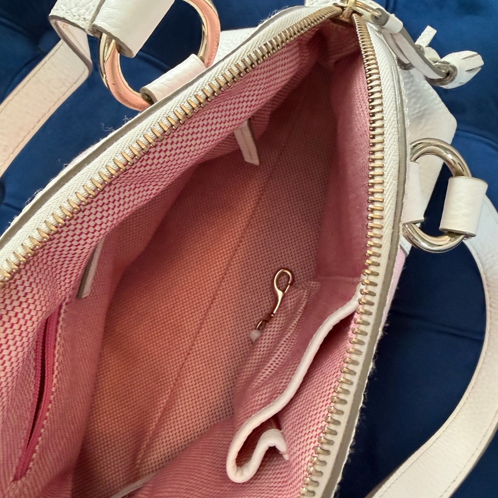 Dooney & Bourke Pink and White Satchel - Picture 6 of 7
